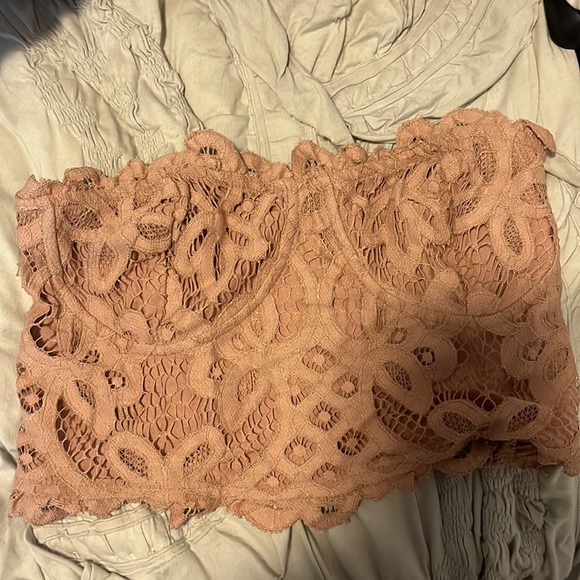 NWOT Free people Adella lace corset bralette bra in mink size medium - Picture 4 of 4